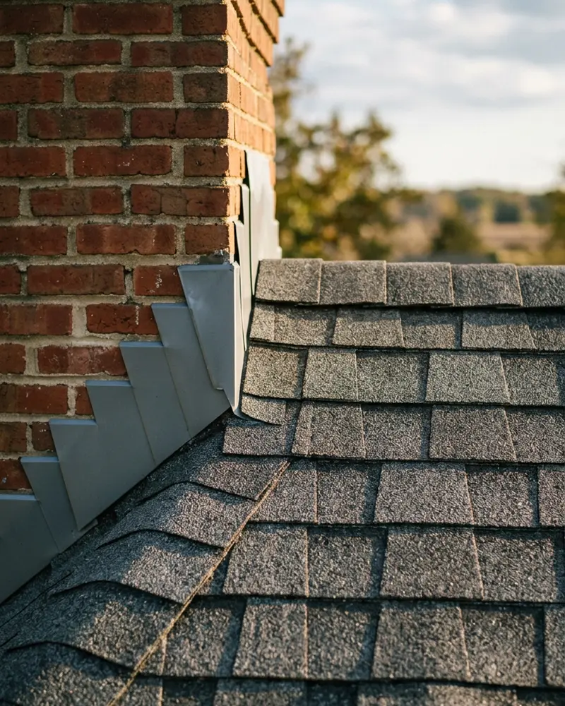 Close-up of Roof Leak Repair work by Beardman Building Services in North Fort Myers